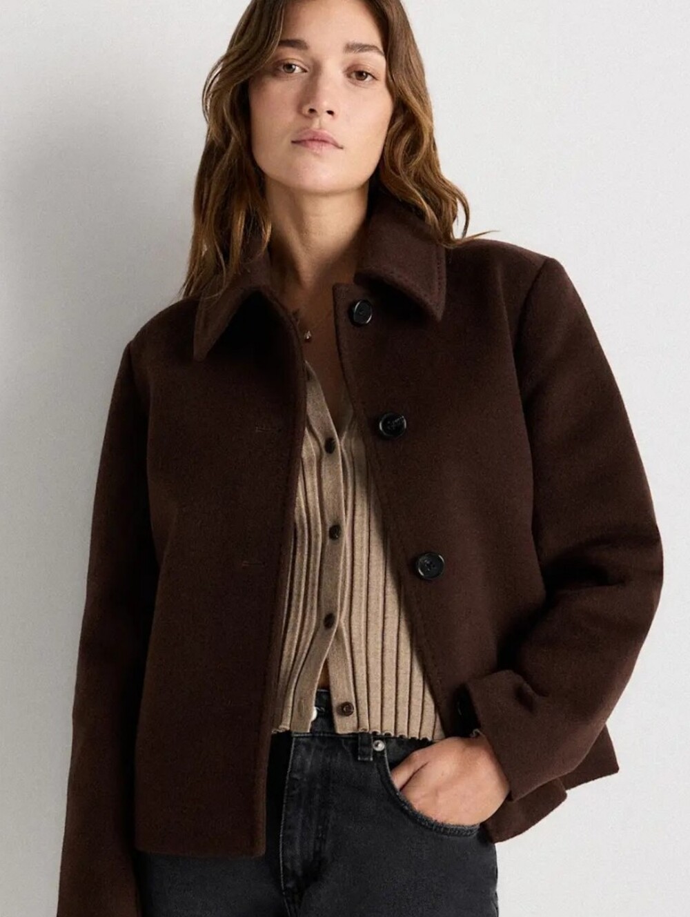 Quince Wool Cashmere Short Coat